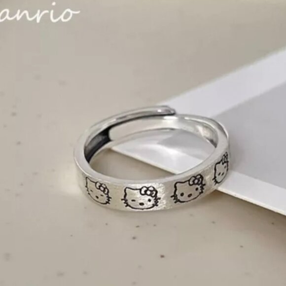 Hello Kitty 🌸 Adjustable ring Silver Fashion (1 ring) adorable - Picture 12 of 12